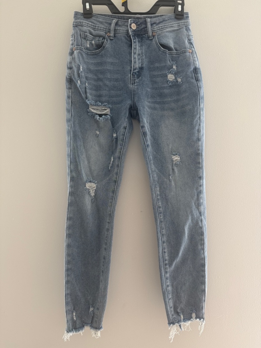 Classic Distressed Women's Blue Jeans